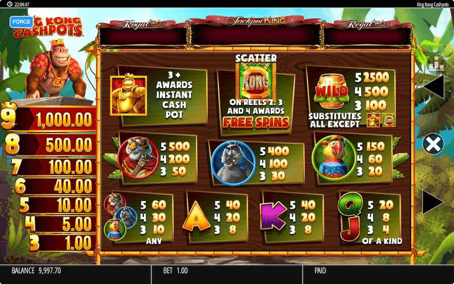 king kong free online slot games