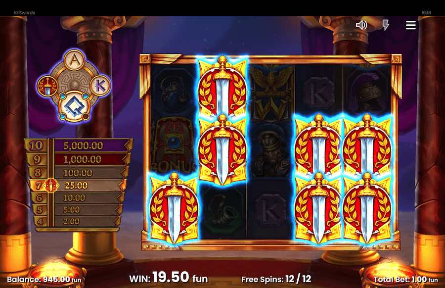 10 Swords Slot Free Spins Feature