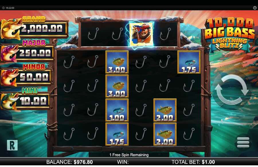 10000 Big Bass Lightning Blitz Slot Free Spins Feature