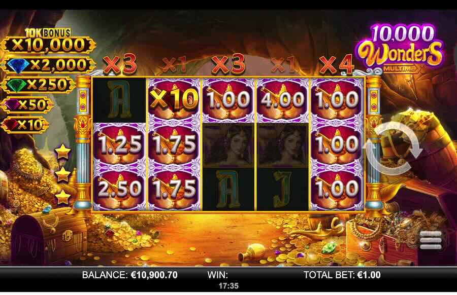 10000 Wonders Mutlimax Slot Free Spins Feature