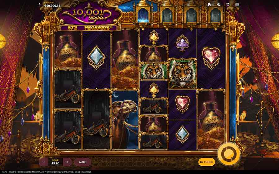 Play With 6 Reels, 117,649 Paylines, And Win Over 10,000x Your Bet In Red Tiger Gaming's 10,001 Nights Megaways Online Slot