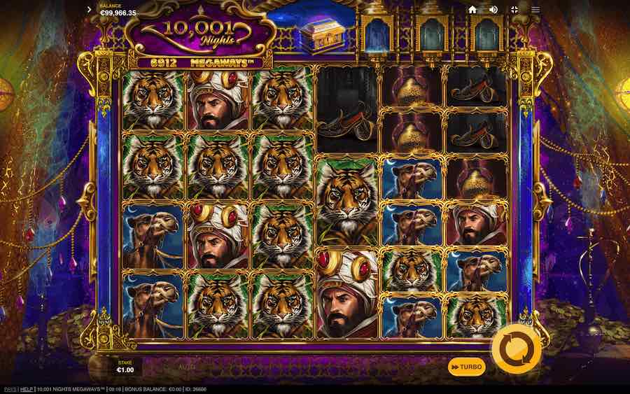 Land 3 Or More Scatter Symbols And The Free Spins Feature Will Be Triggered On 10,001 Nights Megaways Video Slot