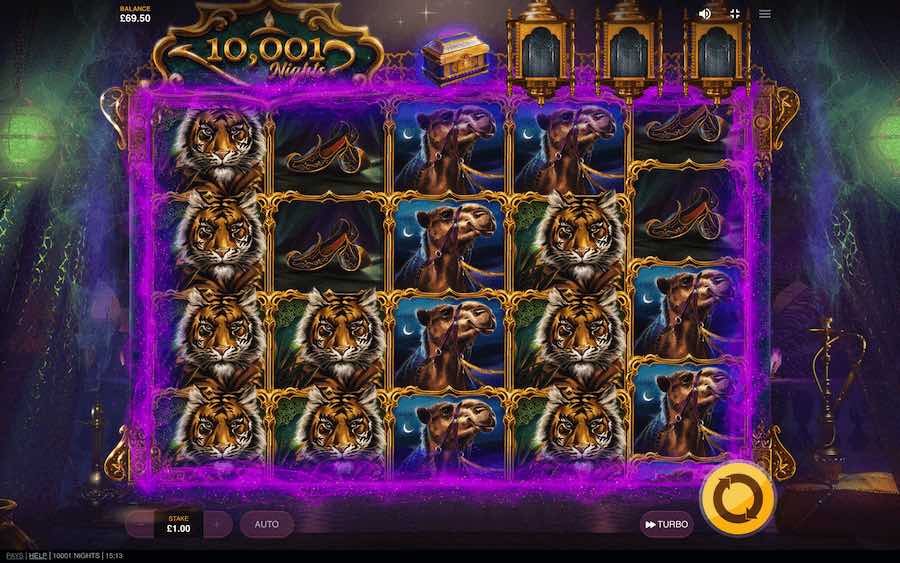 Trigger Multiple Modifiers And A Free Spin Feature On 10,001 Nights Video Slot