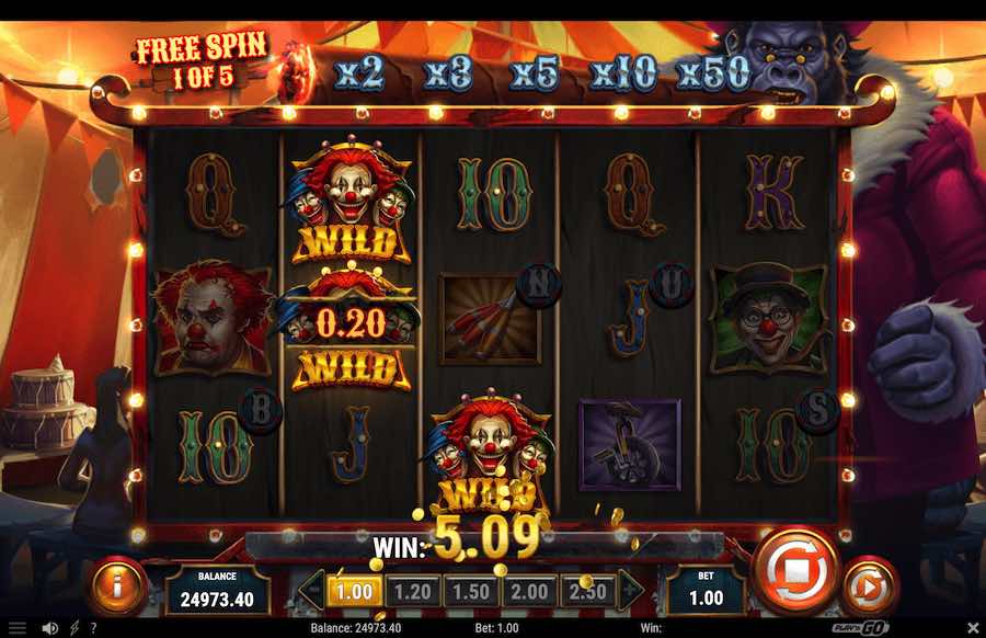 3 Clown Monty 2 Free Spins Feature 