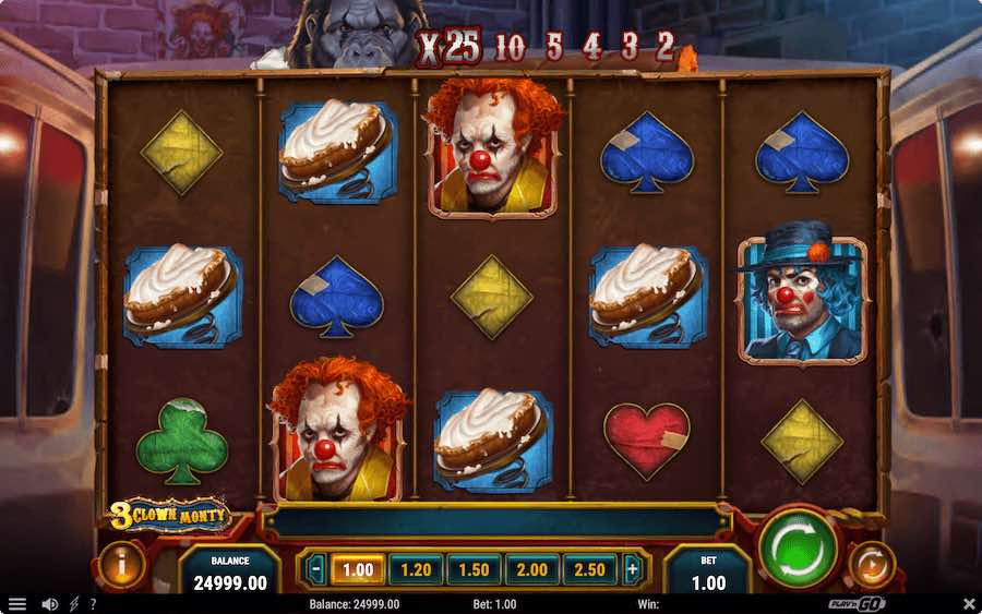 Play With 5 Reels, 10 Paylines, And Win Up To 20,000x Your Stake On 3 Clown Monty Online Slot