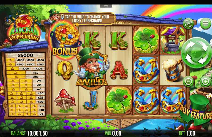 3 Lucky Leprechauns Slot Base Game