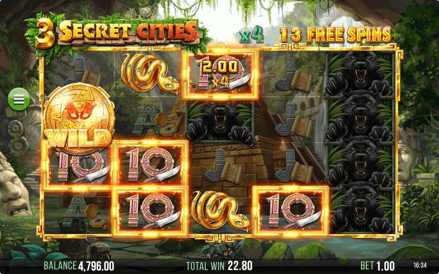 There Are 3 Levels Of Free Spin Feature That Can Be Played On 3 Secret Cities Video Slot