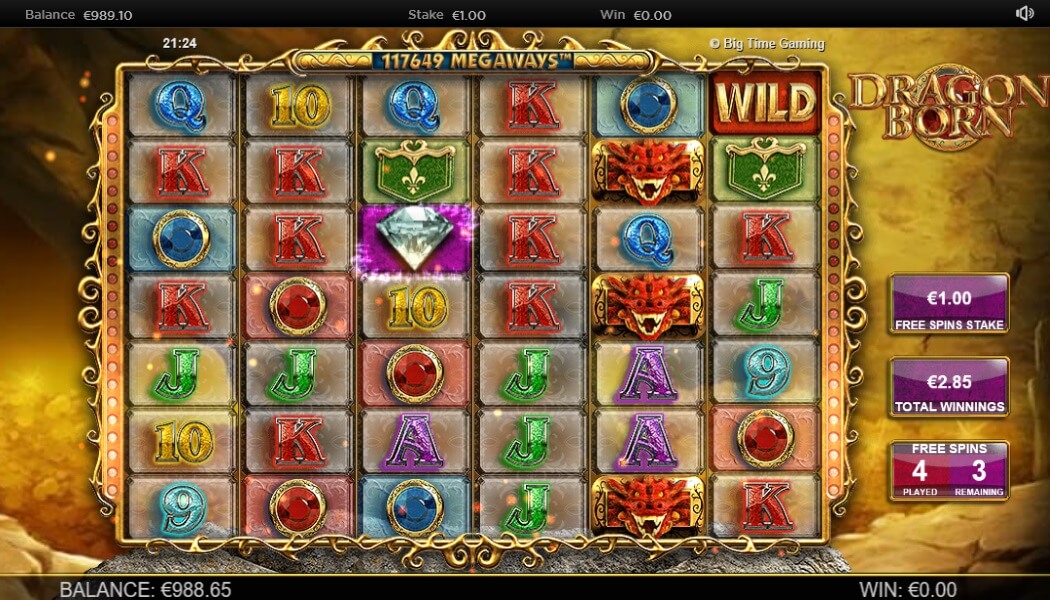 Each Diamond That Lands Will Award 1 More Free Spin During The Free Spins On Dragon Born