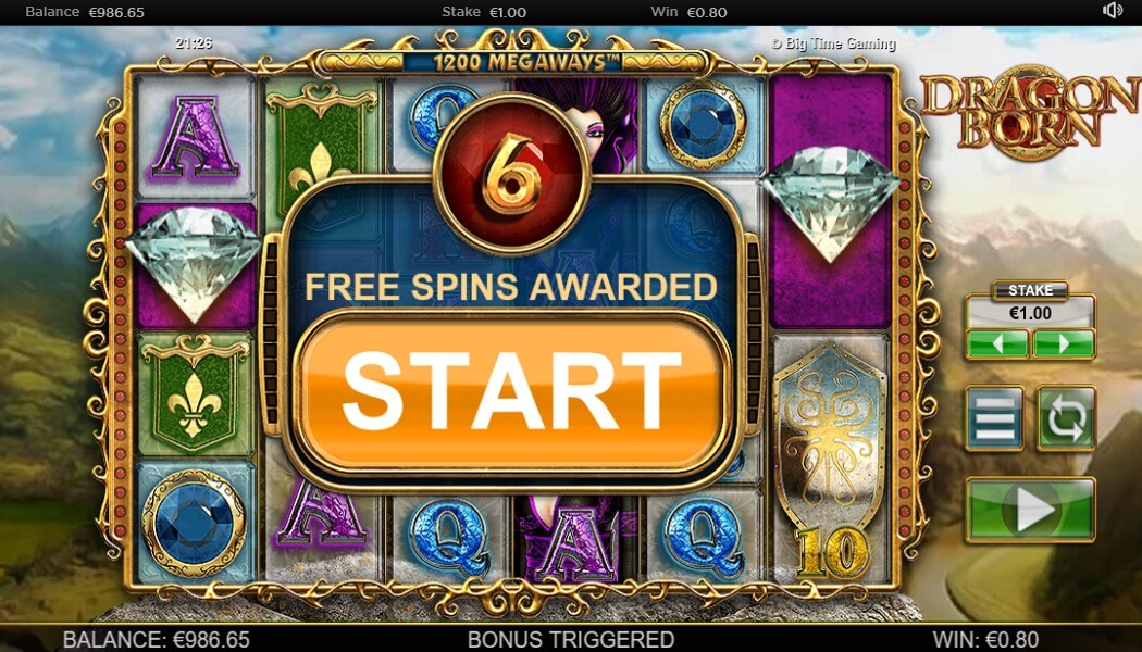 6 Free Spins Awarded For A 3 Scatter Trigger On Dragon Born Megaways™