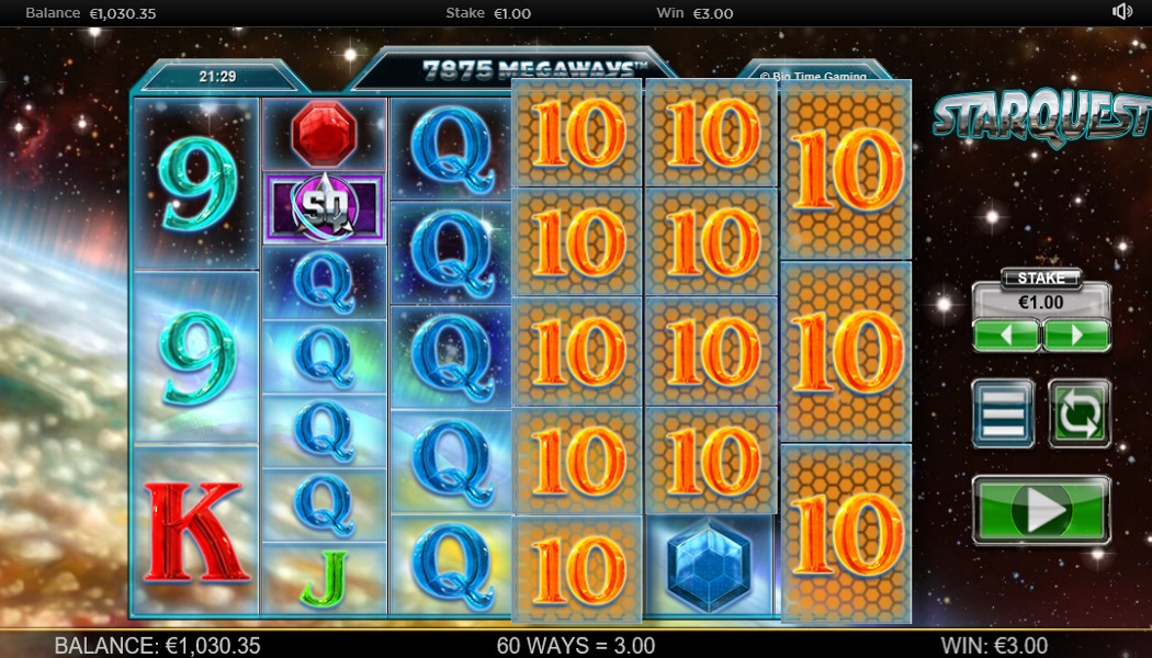 Starquest Slot Paying Right To Left