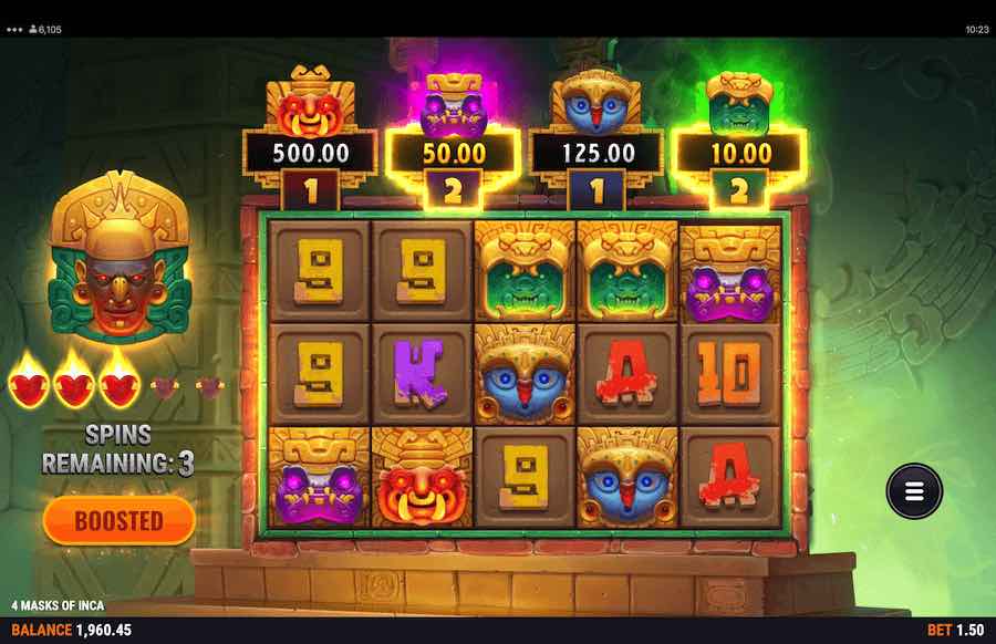 4 Masks Of Inca Slot Bonus Round