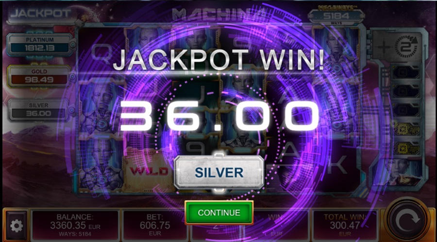 Silver Jackpot Awarded On Machina Megaways™ Slot For 10 Cyborgs In View