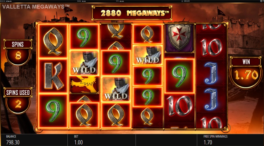 Mutliple Winning Ways During The Free Spin Bonus Round On Valletta Megaways™