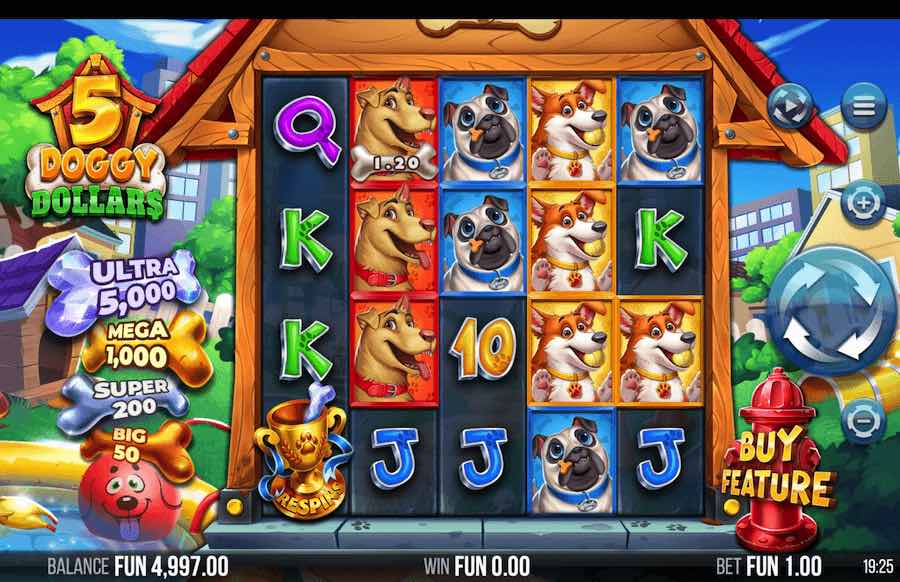 5 Doggy Dollars Slot Base Game