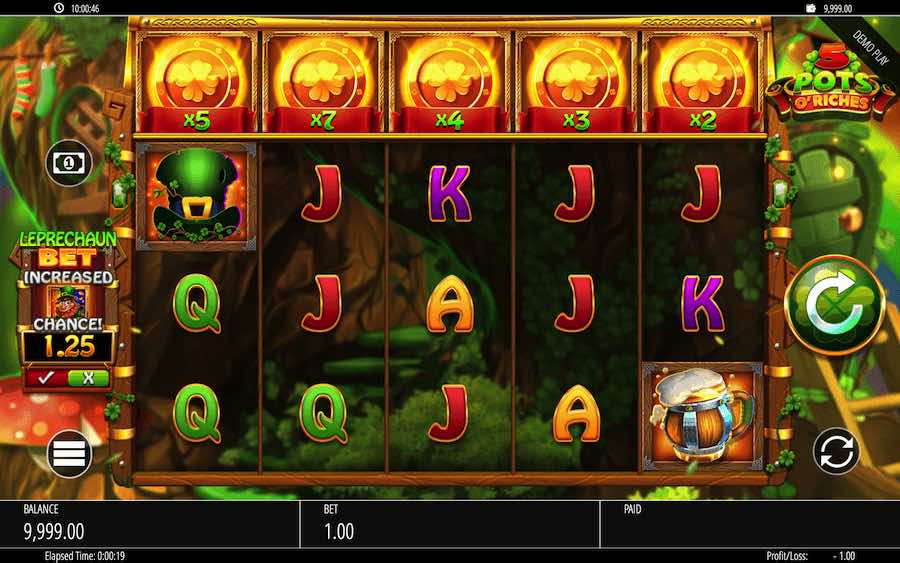 Blueprint Gaming's 5 Pots O' Riches Online Slot Comes With 5 Reels, 20 Paylines, And Wins Up To A Maximum Of 50,000x Bet