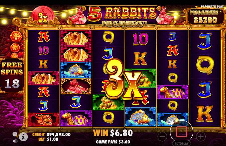 5 Rabbits Megaways Slot Free Spins Feature