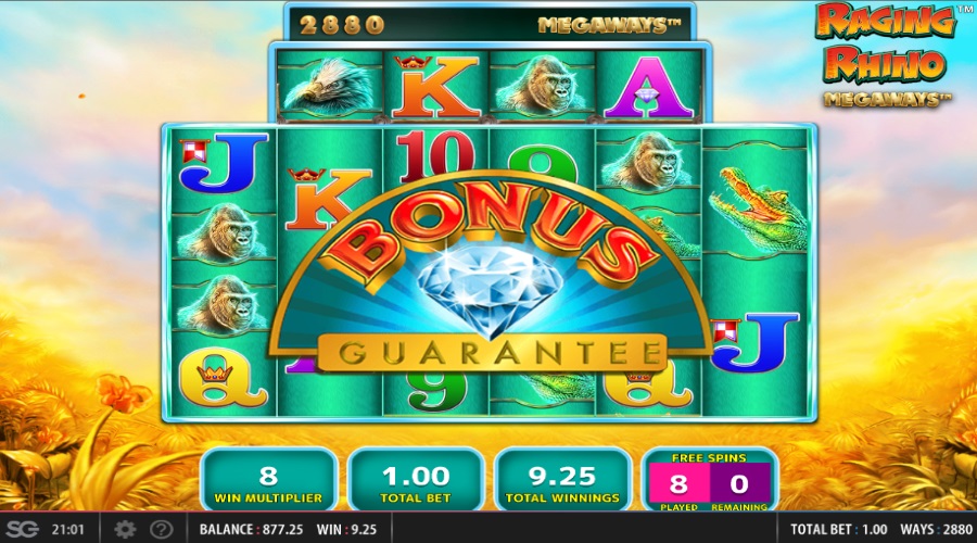 Any Free Spin Feature That Pays Less Than X10 Your Stake Will Trigger The Bonus Guarantee On Raging Rhino Megaways™