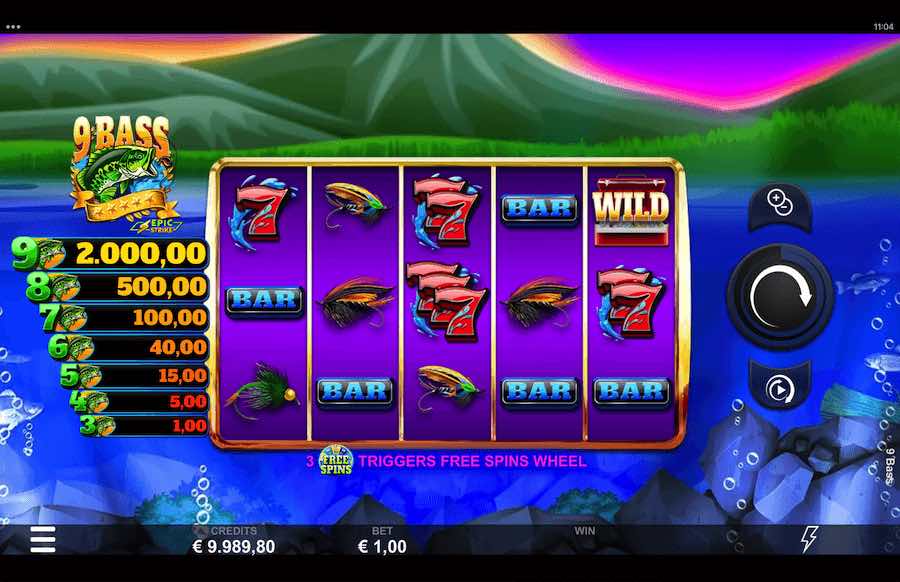 Play With 5 Reels, 20 Paylines, And Win Up To 2,000x Your Bet In The 9 Bass Online Slot From Provider Oros Gaming