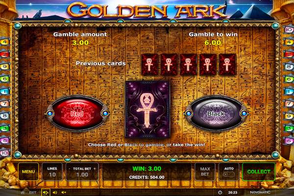 If You Wish To Take A Risk On Golden Ark Slot Then You Can Gamble Your Winnings Via The Card Feature