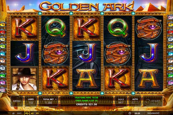 4 Kings Landing During The Free Spin Feature On Golden Ark Slot