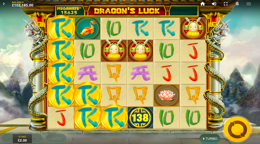 Mystery Symbol Changing To The King On Dragons Luck Megaways™