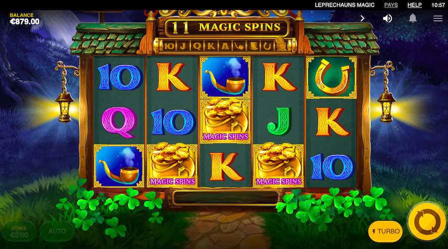 3 Scatter Symbols Landing In View On Leprechauns Magic Will Award The Free Spin Wheel