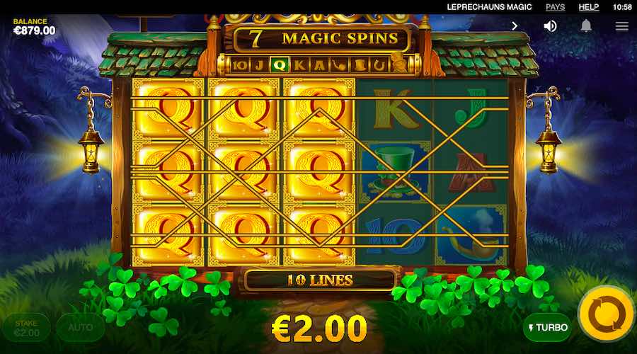 All Symbols Can Be Active During The Free Spin Bonus On Leprechauns Magic