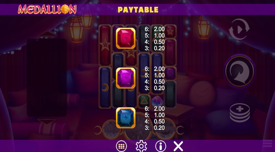 Medallion Megaways™ Paytable