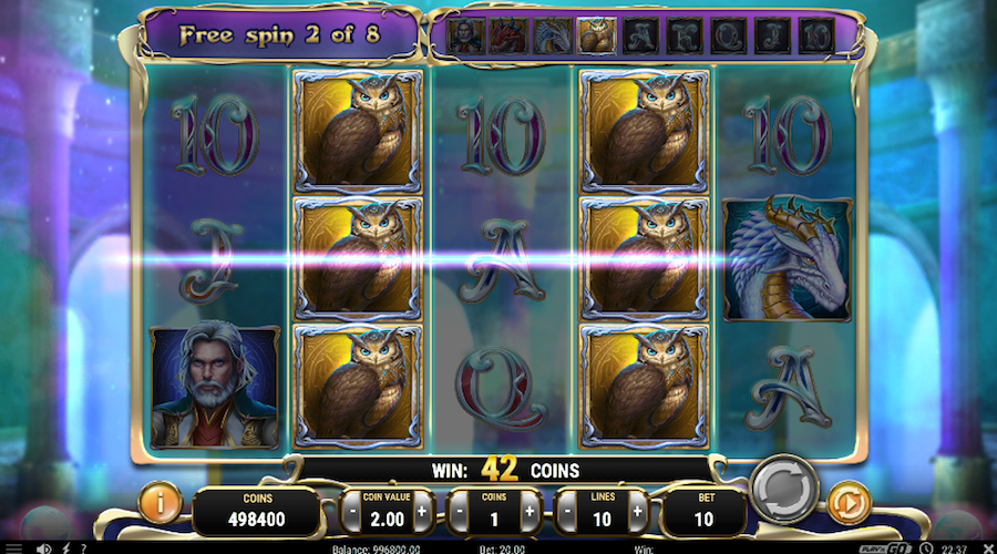 Reels Expanding To Pay Across 10 Paylines On Rise Of Merlin Slot