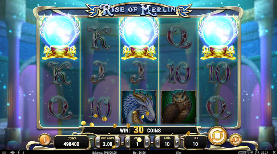 3 Or More Scatter Symbols Will Trigger The Bonus Round On Rise Of Merlin Slot