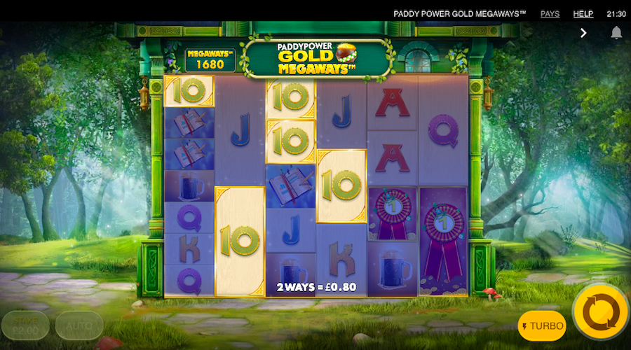 Winning Combinations Will Trigger A Reel Cascade On Paddy Power Gold Megaways™