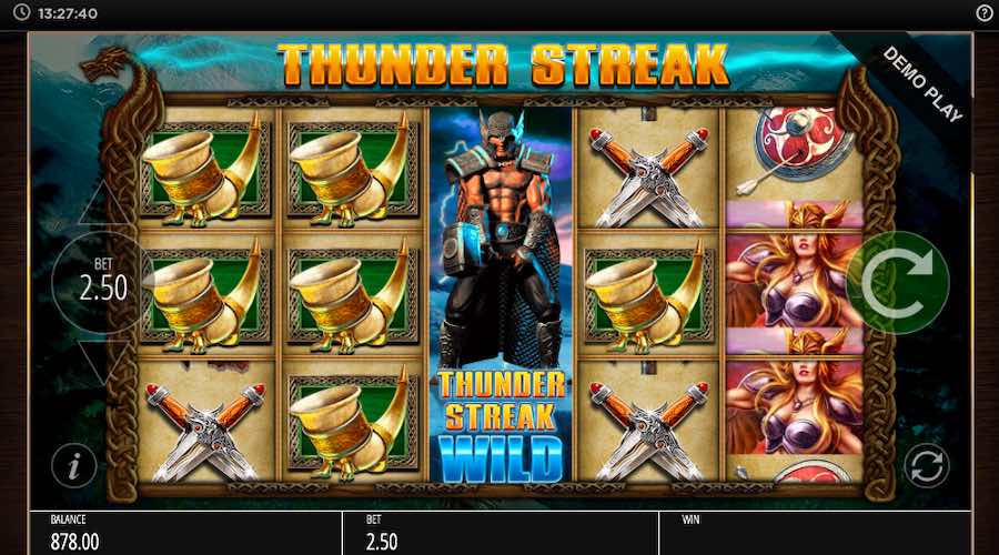 Trigger The Thunder Streak During The Base Game On Vikings Of Fortune Slot