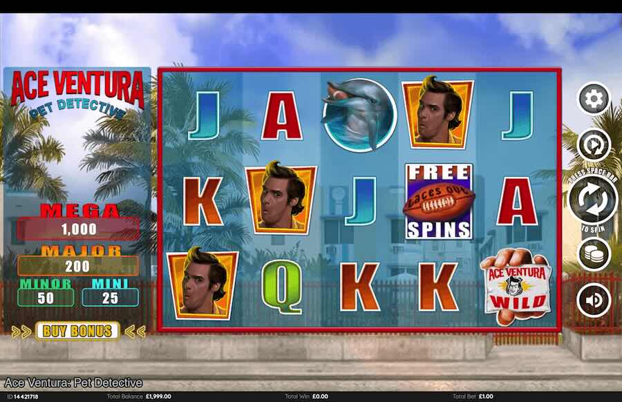 Ace Ventura Pet Detective Slot Base Game