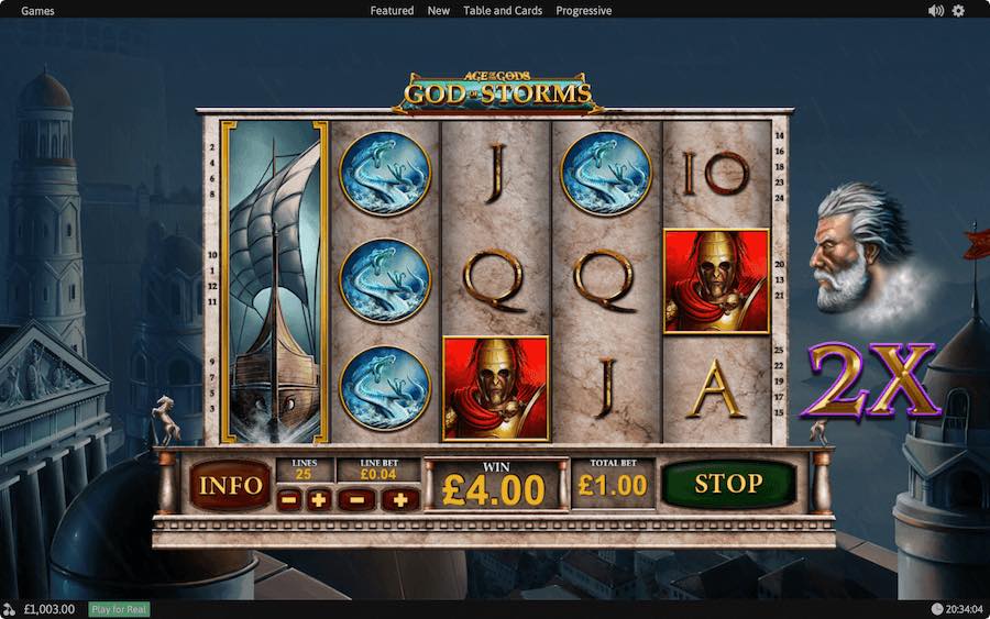 Modifiers Can Trigger During Your Play In Age Of The Gods: God Of Storms Video Slot