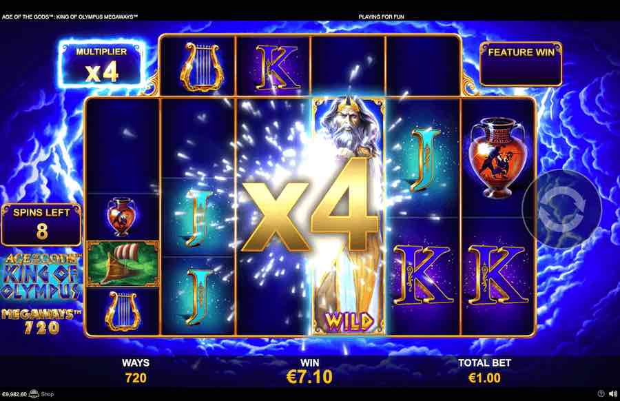 Age Of Gods King Of Olympus Slot Free Spins Feature