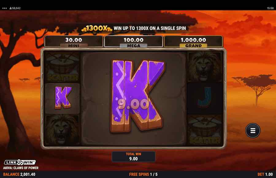 Akiva Claws Of Power Slot Free Spins Feature 