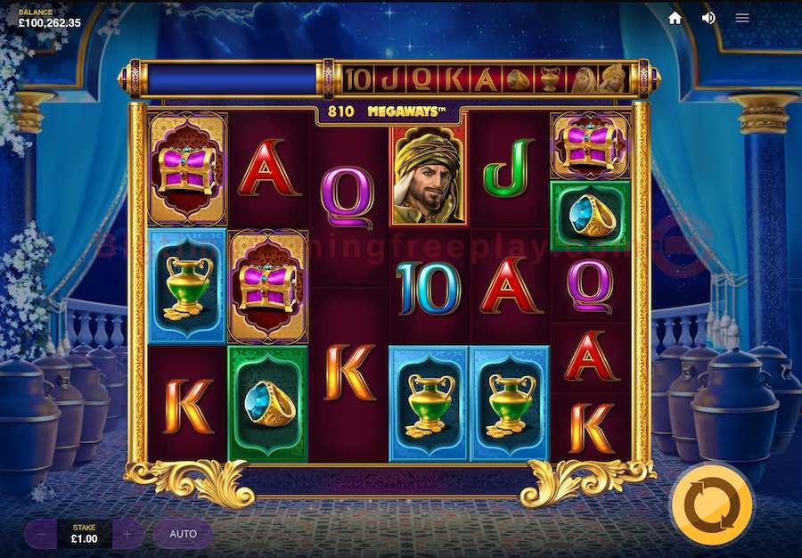 3 Or More Lucky Chest Symbols Will Trigger The Free Spin Feature On Ali Baba's Luck Megaways™