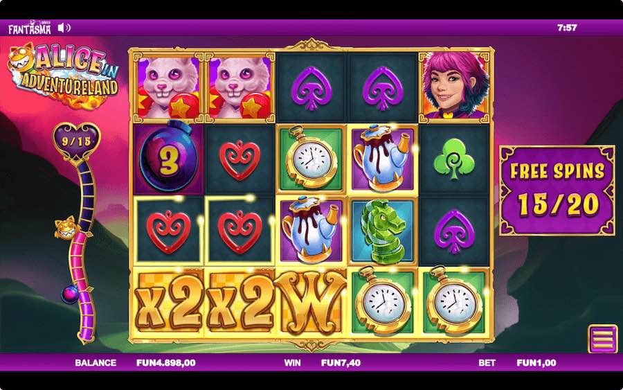 Trigger The Free Spins Feature In Alice In Adventureland Video Slot, And Activate A Number Of Interesting Modifiers