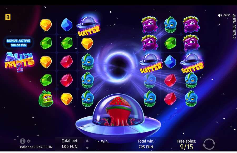 Alien Fruits 2 Slot Free Spins Feature