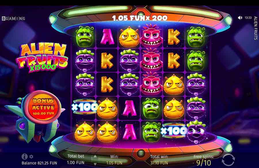 Alien Fruits Slot Free Spins Feature