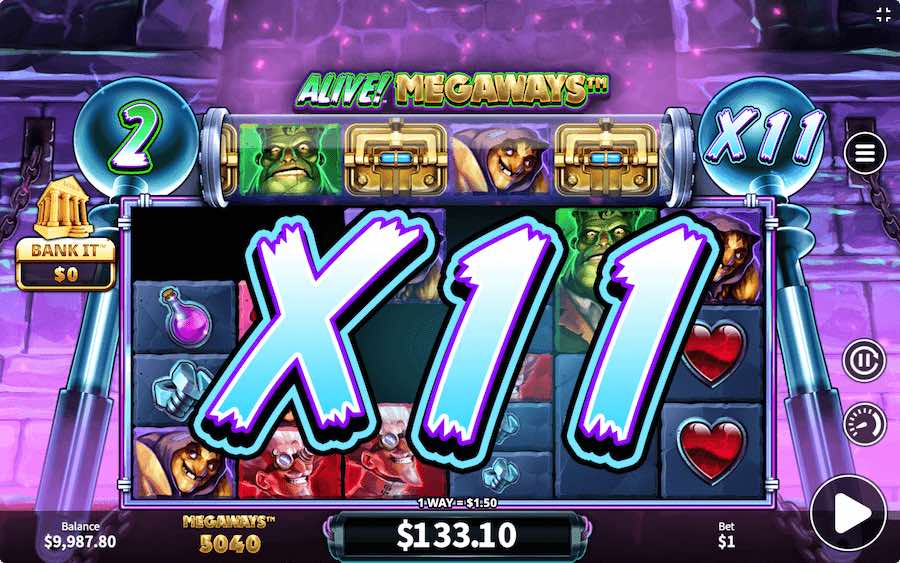 Play With An Unlimited Win Multiplier During The Free Spin Feature On Alive Megaways