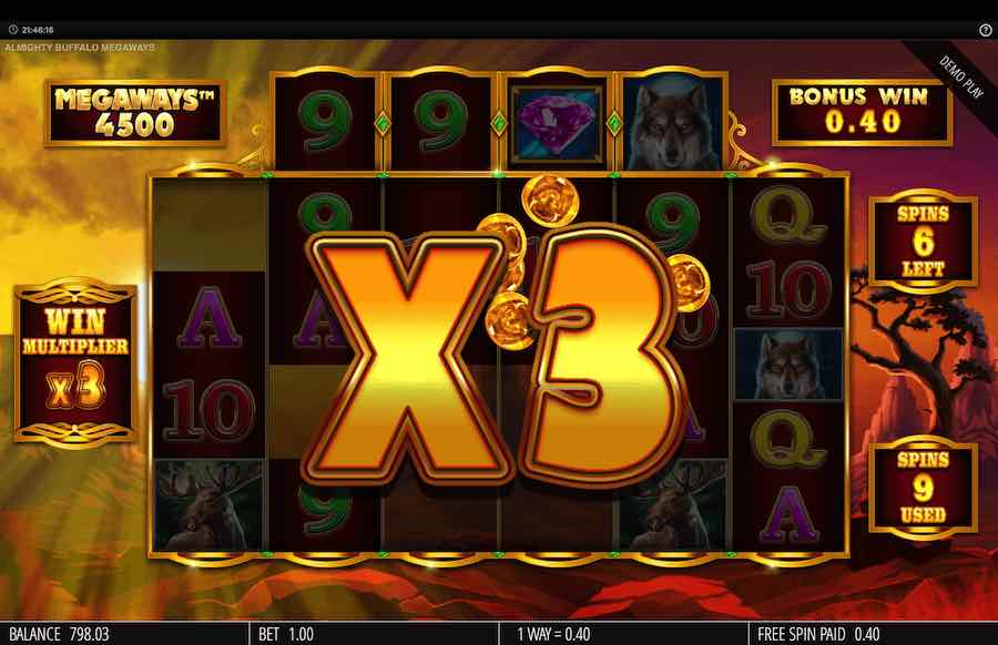 Almighty Buffalo Megaways Slot Free Spins Feature