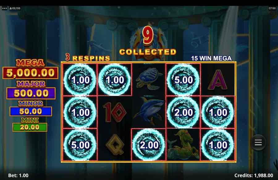 Amazing Link Poseidon Slot Bonus Round 