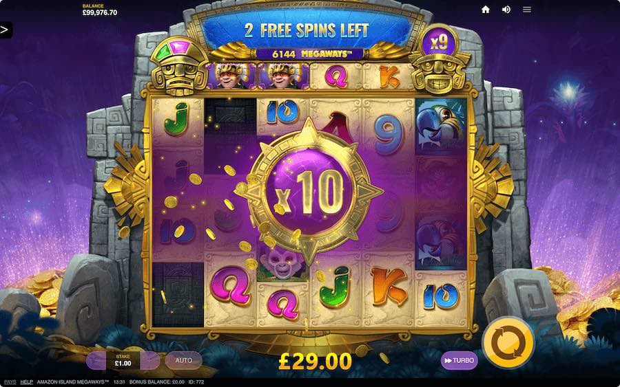 Play With An Unlimited Win Multiplier During The Free Spin Feature On Amazon Island Megaways