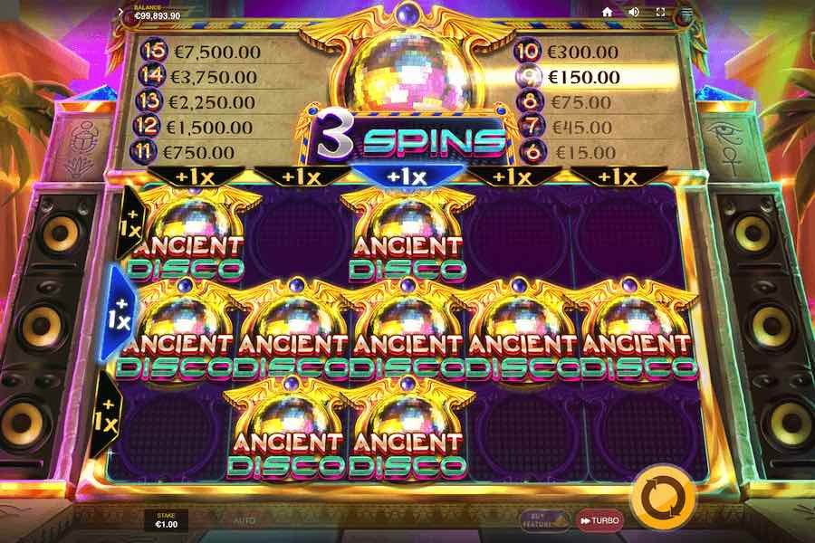 Ancient Disco Slot Bonus Feature 