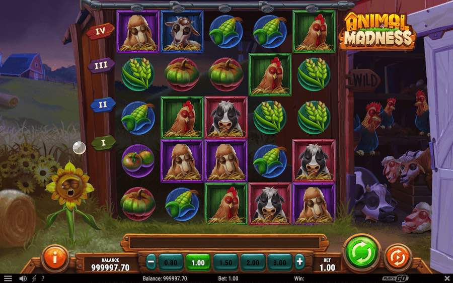 Enter A Fun And Whacky Farmyard Theme And Spin With 5 Reels, The Cluster Pays Engine, And Win Up To 2,250x Your Bet In Play'n Go's Animal Madness Online Slot