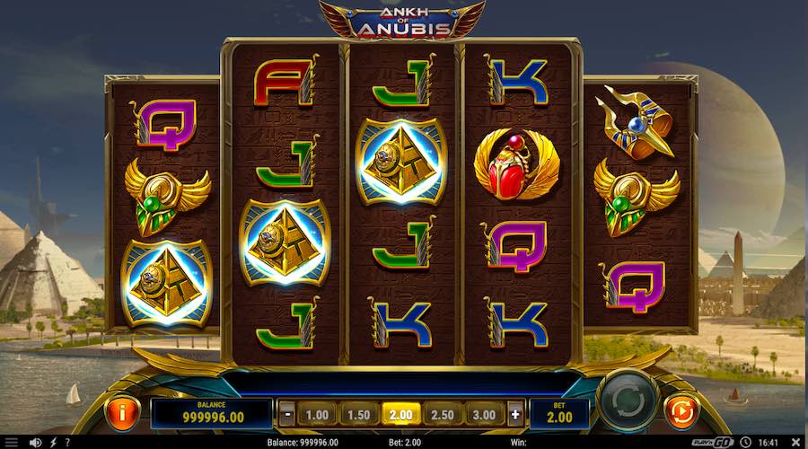 3 Or More Pyramid Scatters In View Will Trigger The Free Spin Bonus On Ankh Of Anubis Slot