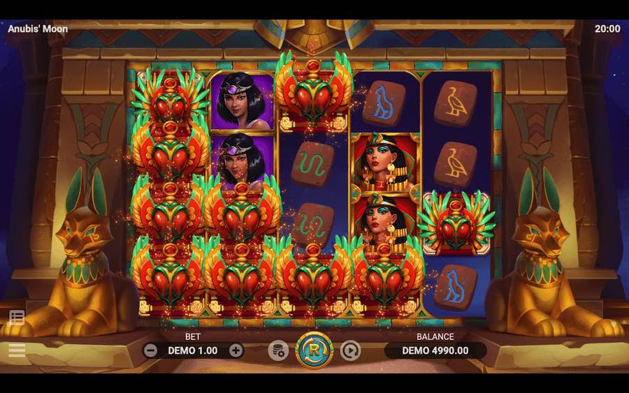 Play With 5 Reels, 20 Paylines, And Win Up To 5,000x Your Bet In Evoplay's Egyptian Themed Anubis' Moon Online Slot