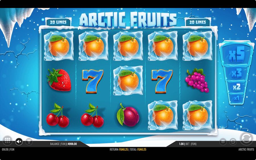 Each Successful Win On Arctic Fruits Video Slot Will Cause The Win Multiplier To Increase