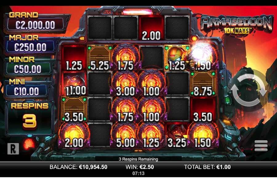 Armageddon 10k Ways Slot Bonus Feature